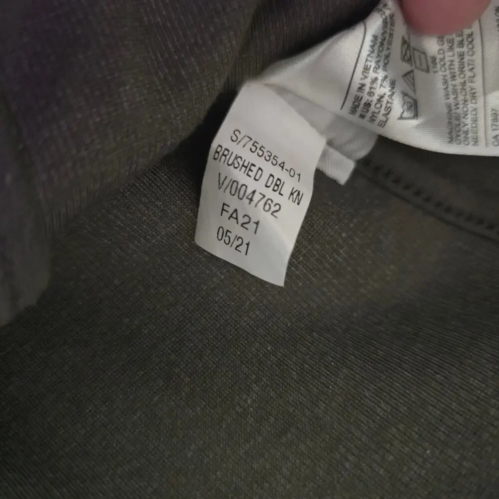 Banana Republic Military Piqué Knit Stand Collar Jacket Gray Academic Gorpcore